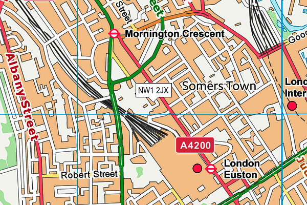 NW1 2JX map - OS VectorMap District (Ordnance Survey) NW1 2JX map - OS VectorMap District (Ordnance Survey)