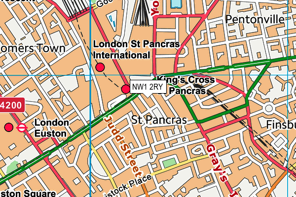NW1 2RY map - OS VectorMap District (Ordnance Survey)