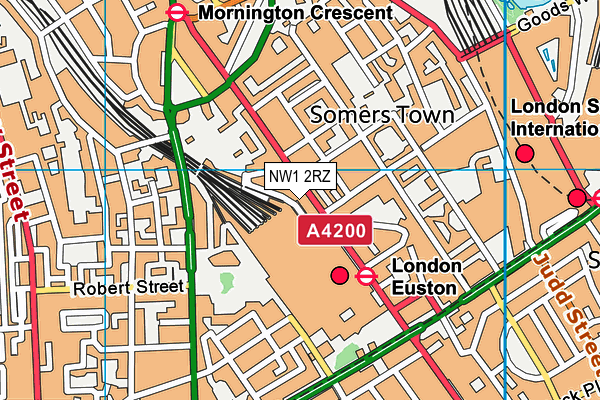 NW1 2RZ map - OS VectorMap District (Ordnance Survey)