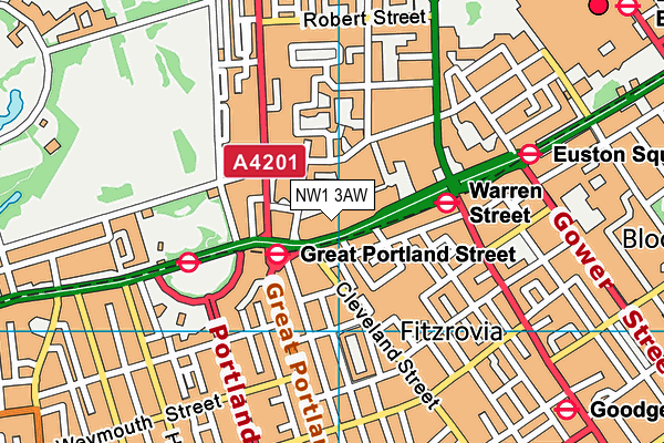 NW1 3AW map - OS VectorMap District (Ordnance Survey) NW1 3AW map - OS VectorMap District (Ordnance Survey)