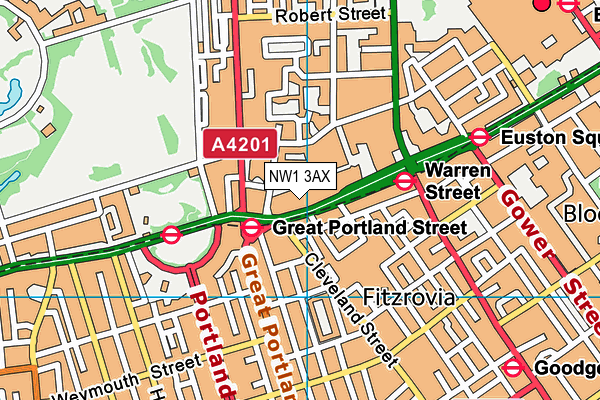 NW1 3AX map - OS VectorMap District (Ordnance Survey) NW1 3AX map - OS VectorMap District (Ordnance Survey)
