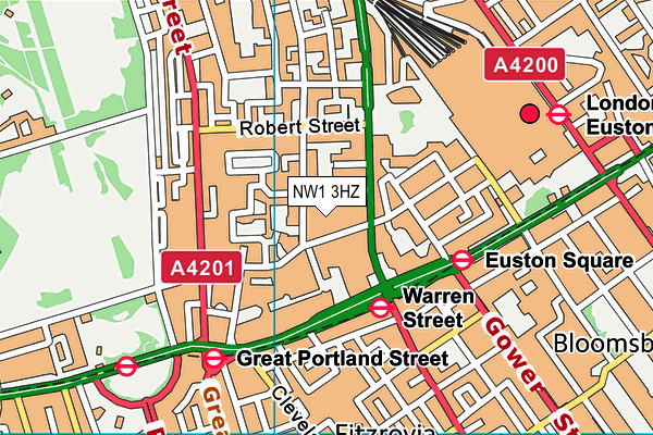 NW1 3HZ map - OS VectorMap District (Ordnance Survey)