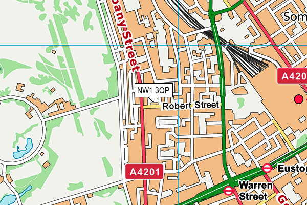 NW1 3QP map - OS VectorMap District (Ordnance Survey)