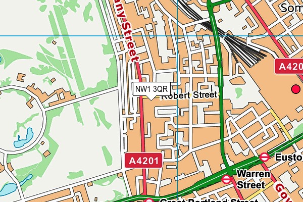 NW1 3QR map - OS VectorMap District (Ordnance Survey) NW1 3QR map - OS VectorMap District (Ordnance Survey)
