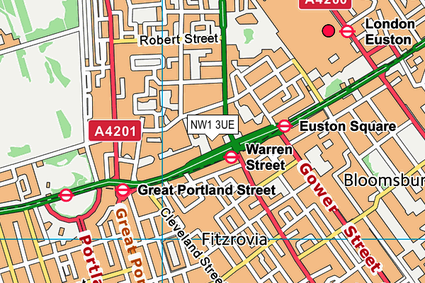 NW1 3UE map - OS VectorMap District (Ordnance Survey)