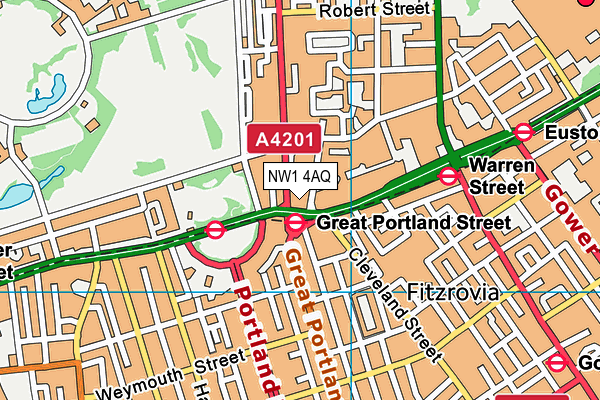 NW1 4AQ map - OS VectorMap District (Ordnance Survey)
