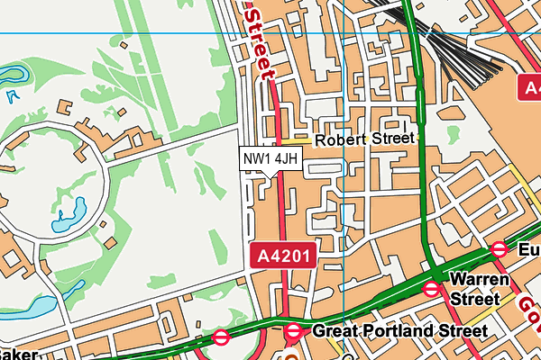 NW1 4JH map - OS VectorMap District (Ordnance Survey) NW1 4JH map - OS VectorMap District (Ordnance Survey)