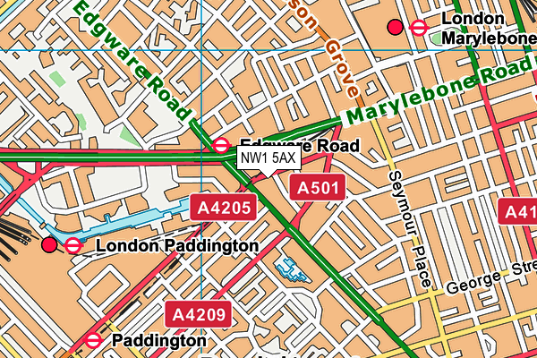 NW1 5AX map - OS VectorMap District (Ordnance Survey)