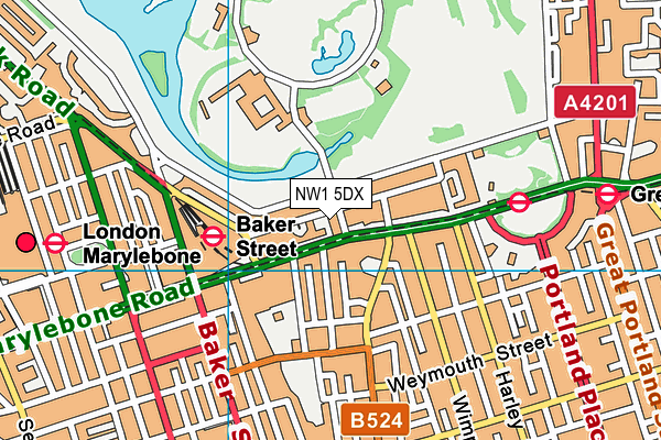 NW1 5DX map - OS VectorMap District (Ordnance Survey) NW1 5DX map - OS VectorMap District (Ordnance Survey)
