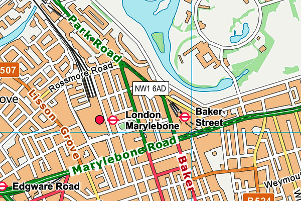 NW1 6AD map - OS VectorMap District (Ordnance Survey) NW1 6AD map - OS VectorMap District (Ordnance Survey)