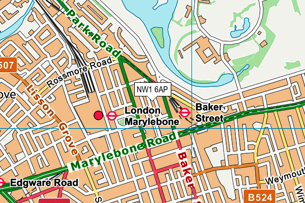 NW1 6AP map - OS VectorMap District (Ordnance Survey) NW1 6AP map - OS VectorMap District (Ordnance Survey)