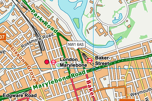 NW1 6AS map - OS VectorMap District (Ordnance Survey)