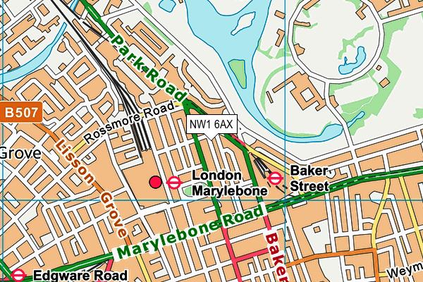 NW1 6AX map - OS VectorMap District (Ordnance Survey) NW1 6AX map - OS VectorMap District (Ordnance Survey)