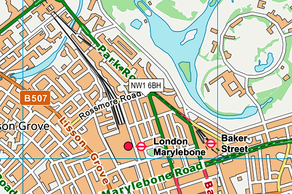 NW1 6BH map - OS VectorMap District (Ordnance Survey) NW1 6BH map - OS VectorMap District (Ordnance Survey)