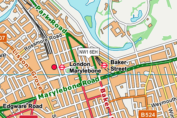 NW1 6EH map - OS VectorMap District (Ordnance Survey)