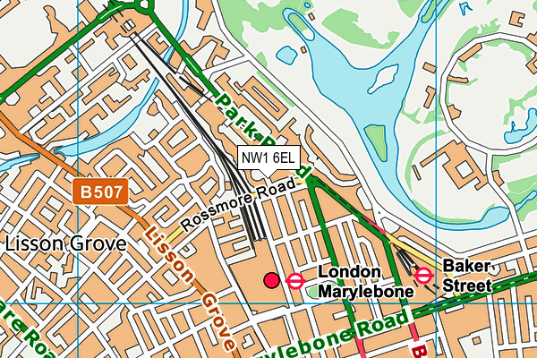 NW1 6EL map - OS VectorMap District (Ordnance Survey)
