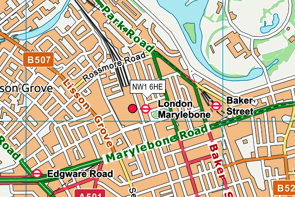 NW1 6HE map - OS VectorMap District (Ordnance Survey)