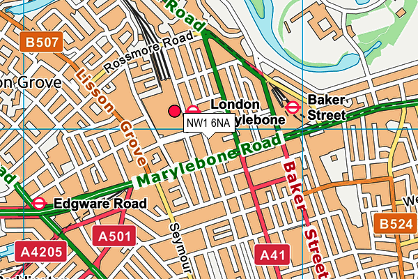 NW1 6NA map - OS VectorMap District (Ordnance Survey)