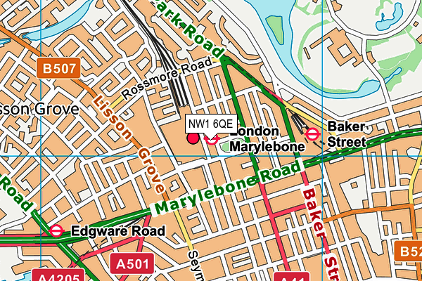 NW1 6QE map - OS VectorMap District (Ordnance Survey)