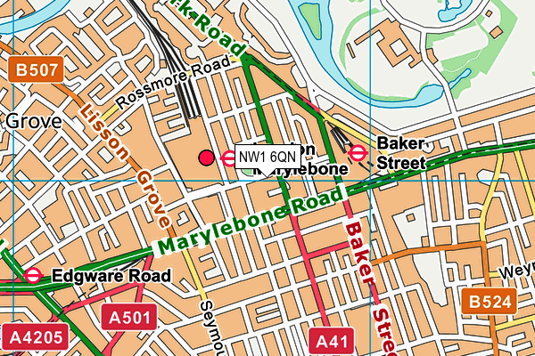 NW1 6QN map - OS VectorMap District (Ordnance Survey)