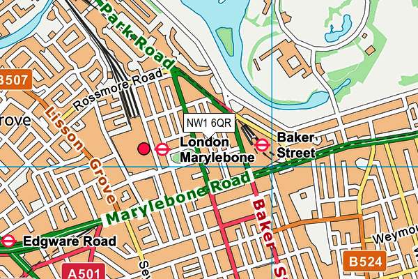 NW1 6QR map - OS VectorMap District (Ordnance Survey)