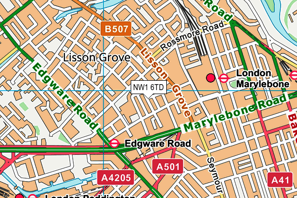 NW1 6TD map - OS VectorMap District (Ordnance Survey) NW1 6TD map - OS VectorMap District (Ordnance Survey)