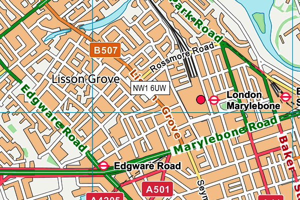 NW1 6UW map - OS VectorMap District (Ordnance Survey) NW1 6UW map - OS VectorMap District (Ordnance Survey)