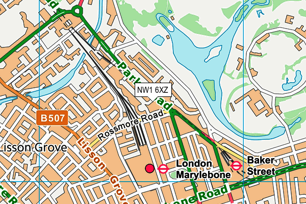 NW1 6XZ map - OS VectorMap District (Ordnance Survey) NW1 6XZ map - OS VectorMap District (Ordnance Survey)