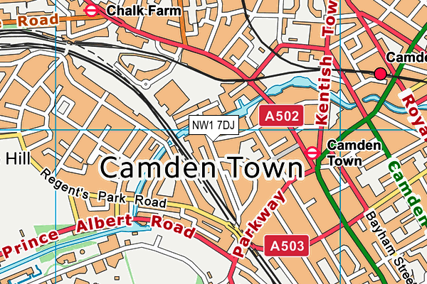 NW1 7DJ map - OS VectorMap District (Ordnance Survey) NW1 7DJ map - OS VectorMap District (Ordnance Survey)