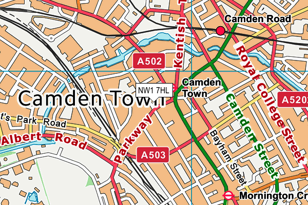 NW1 7HL map - OS VectorMap District (Ordnance Survey)