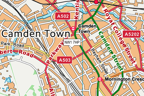 NW1 7HP map - OS VectorMap District (Ordnance Survey) NW1 7HP map - OS VectorMap District (Ordnance Survey)