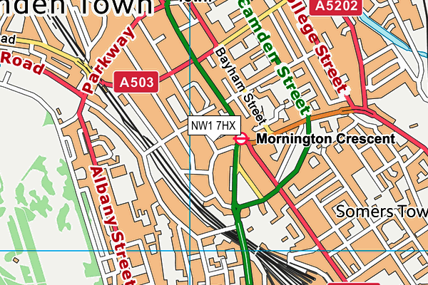 NW1 7HX map - OS VectorMap District (Ordnance Survey) NW1 7HX map - OS VectorMap District (Ordnance Survey)