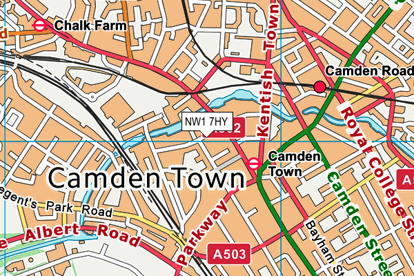 NW1 7HY map - OS VectorMap District (Ordnance Survey)