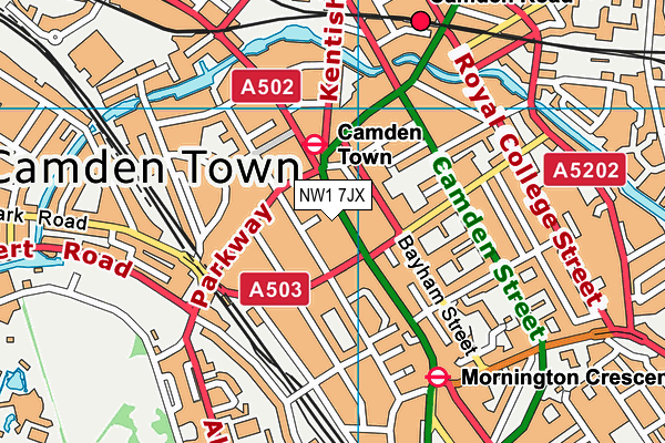 NW1 7JX map - OS VectorMap District (Ordnance Survey) NW1 7JX map - OS VectorMap District (Ordnance Survey)