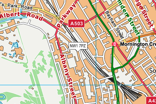NW1 7PZ map - OS VectorMap District (Ordnance Survey) NW1 7PZ map - OS VectorMap District (Ordnance Survey)