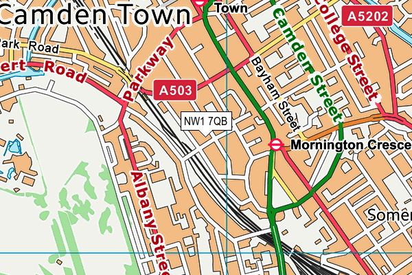 NW1 7QB map - OS VectorMap District (Ordnance Survey) NW1 7QB map - OS VectorMap District (Ordnance Survey)