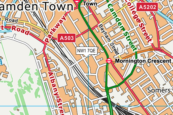 NW1 7QE map - OS VectorMap District (Ordnance Survey) NW1 7QE map - OS VectorMap District (Ordnance Survey)