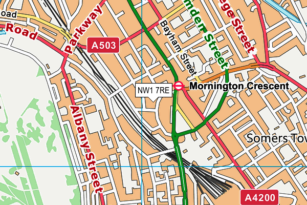NW1 7RE map - OS VectorMap District (Ordnance Survey) NW1 7RE map - OS VectorMap District (Ordnance Survey)