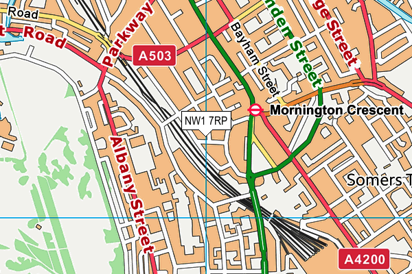 NW1 7RP map - OS VectorMap District (Ordnance Survey)