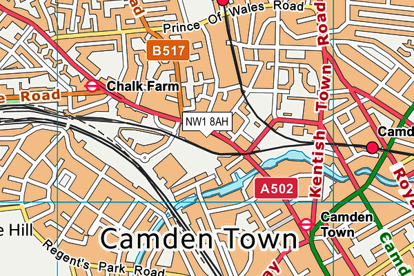 NW1 8AH map - OS VectorMap District (Ordnance Survey) NW1 8AH map - OS VectorMap District (Ordnance Survey)