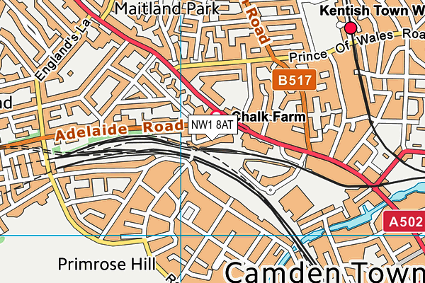 NW1 8AT map - OS VectorMap District (Ordnance Survey) NW1 8AT map - OS VectorMap District (Ordnance Survey)