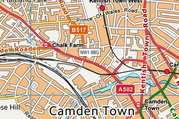 NW1 8BG map - OS VectorMap District (Ordnance Survey)