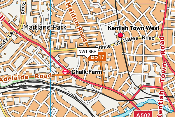 NW1 8BP map - OS VectorMap District (Ordnance Survey) NW1 8BP map - OS VectorMap District (Ordnance Survey)