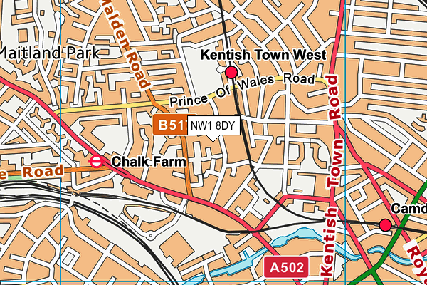 NW1 8DY map - OS VectorMap District (Ordnance Survey) NW1 8DY map - OS VectorMap District (Ordnance Survey)