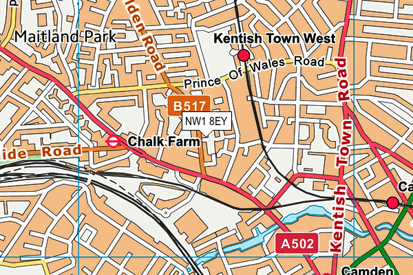 NW1 8EY map - OS VectorMap District (Ordnance Survey) NW1 8EY map - OS VectorMap District (Ordnance Survey)