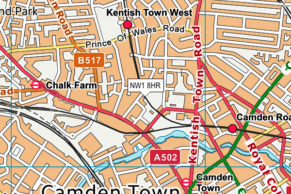 NW1 8HR map - OS VectorMap District (Ordnance Survey)