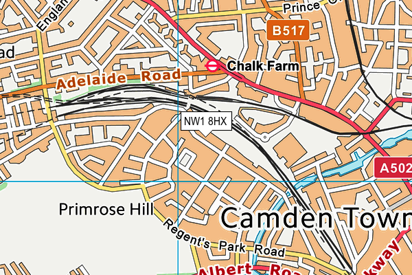 NW1 8HX map - OS VectorMap District (Ordnance Survey)