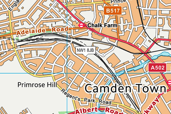 NW1 8JB map - OS VectorMap District (Ordnance Survey) NW1 8JB map - OS VectorMap District (Ordnance Survey)