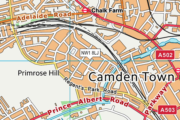 NW1 8LJ map - OS VectorMap District (Ordnance Survey)