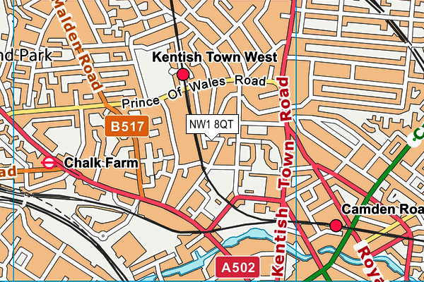 NW1 8QT map - OS VectorMap District (Ordnance Survey) NW1 8QT map - OS VectorMap District (Ordnance Survey)